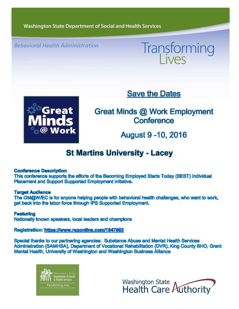 Great Minds at Work conference SAVE The DATE flyer 6.10.16